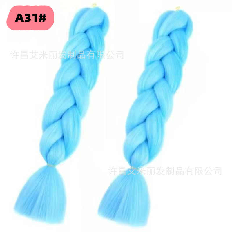 Trenzas africanas con cabello rosa渐 – materiales de alta temperatura, estilo boxeador