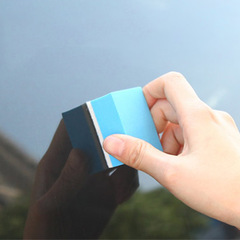 汽車美容玻璃油膜羊毛擦 羊毛氈去油膜去污拋光研磨手磨塊 家用