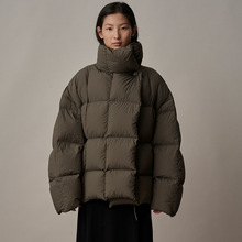 2025年新款冬季立领棉服女时尚小个子短款宽松设计感加厚保暖外套