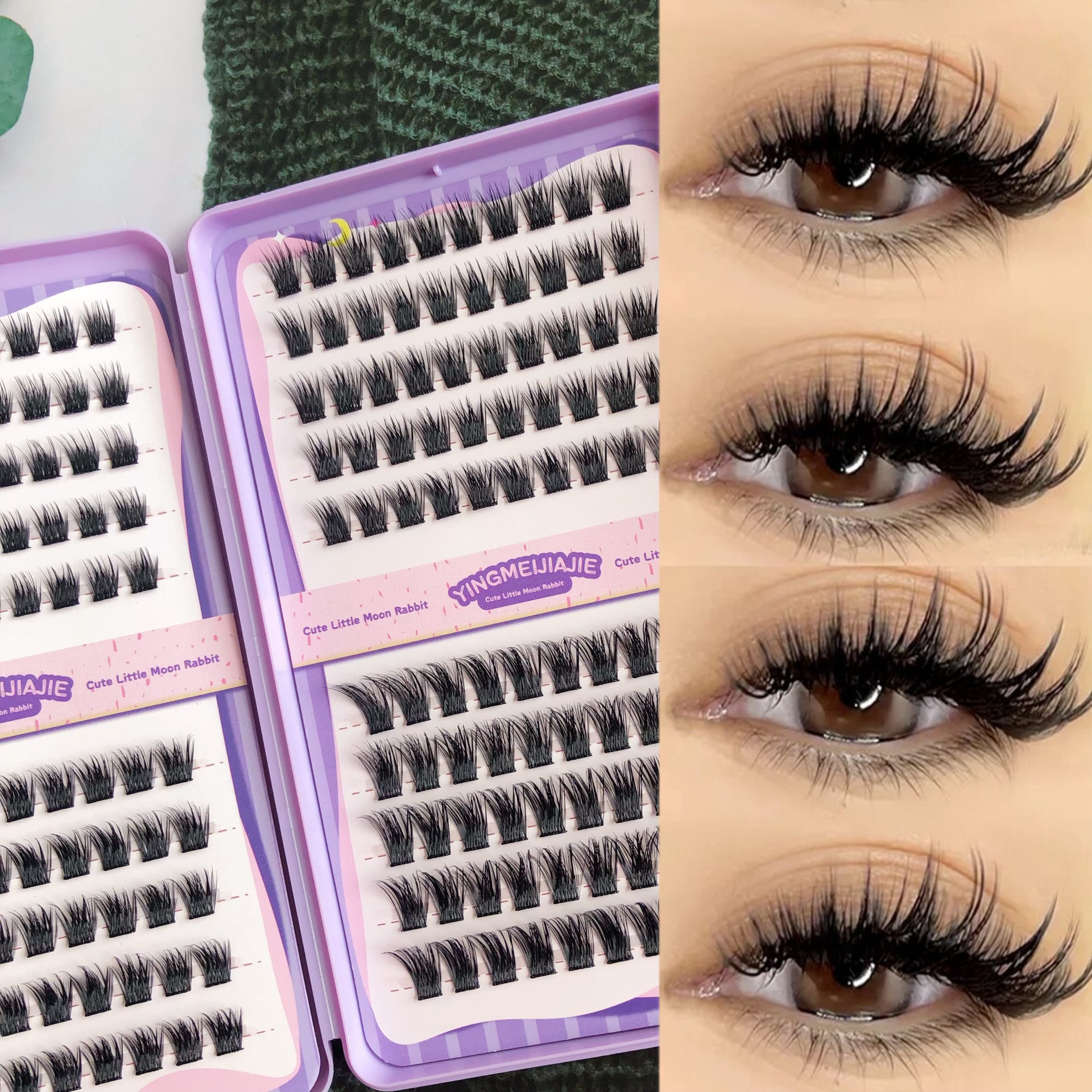 20 filas de paquete de regalo de pestañas falsas transfronterizas YF26 pestañas animadas naturales adecuadas para el juego de roles sin pegamento pestañas falsas