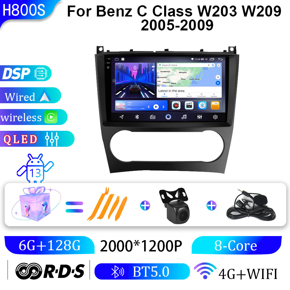 Suitable for 05-09 Mercedes-Benz W203W209 Car Navigation Android Large-Screen Navigator Gps Navigation All-In-One Machine