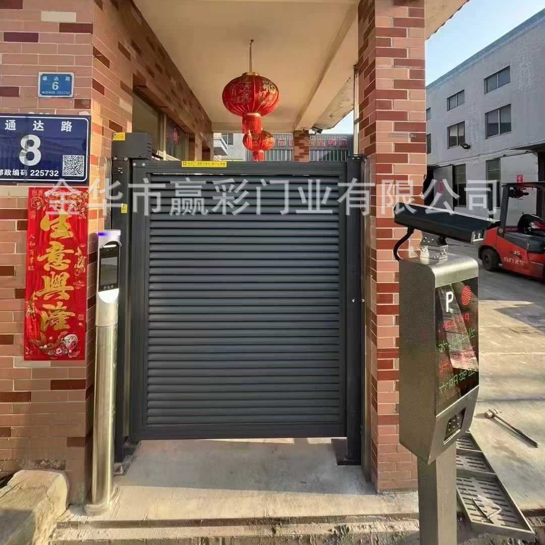 智能人脸识别指纹一体机小区人行通道广告侧小门进出刷卡门禁系统