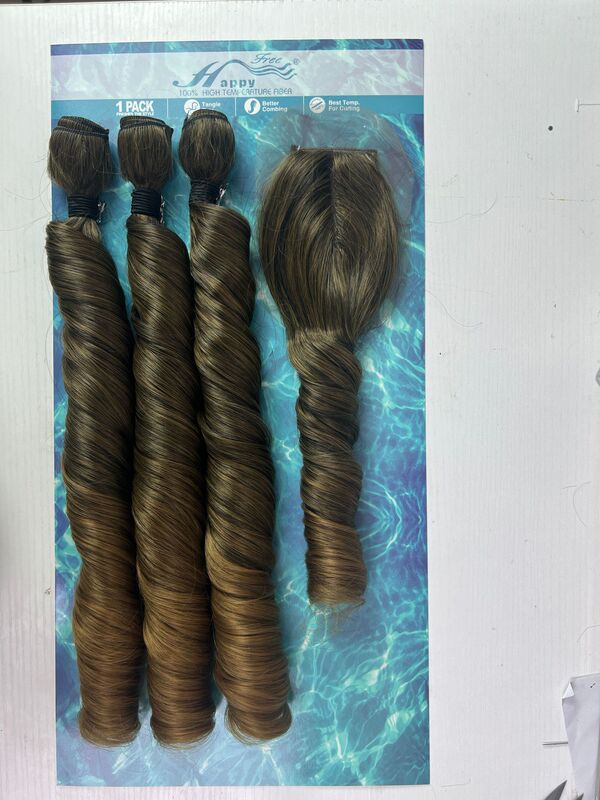 クロスボーダーアフリカヘアカーテンヘアバンドル頭皮エクステンションウィッグヘアブロックフレンチカールスパイラルウィッグ|undefined