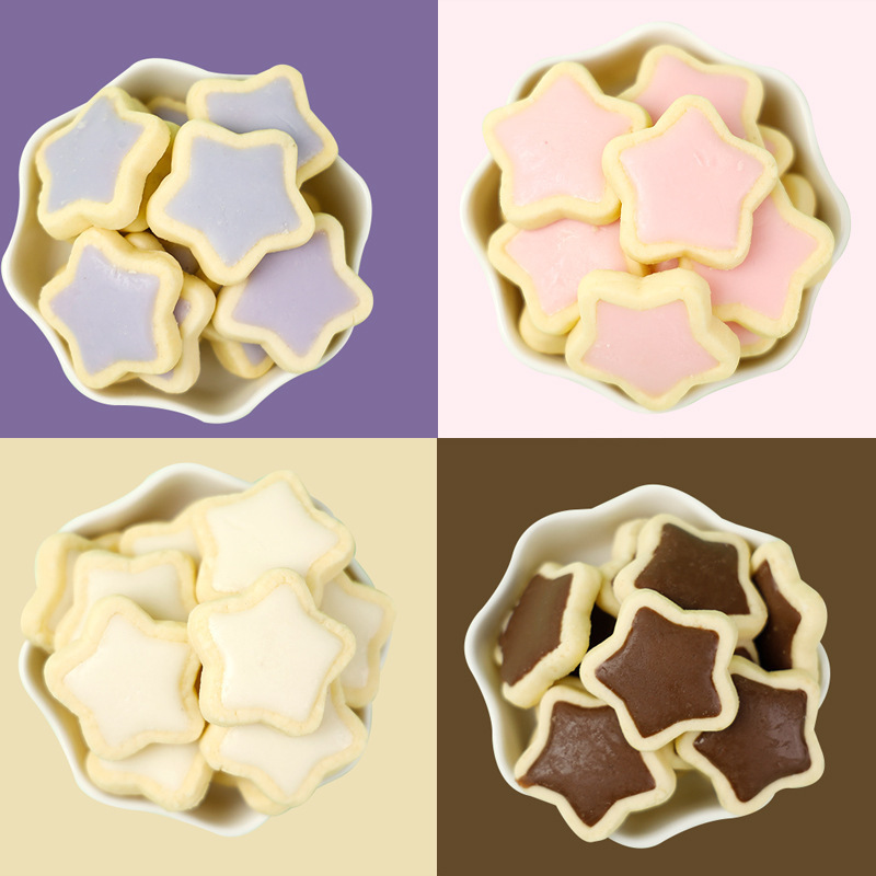 五角星夹心星星蛋糕装饰饼干烘焙饼干巧克力爱心心形可食用网红