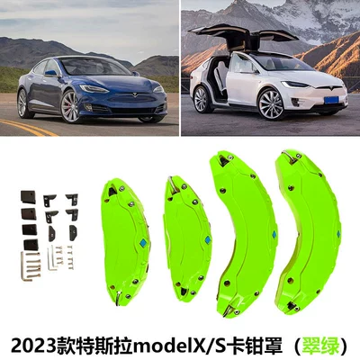 Brake caliper cover | caliper cover color change - 23-new-tesla-modelxs-caliper-cover-emerald-green