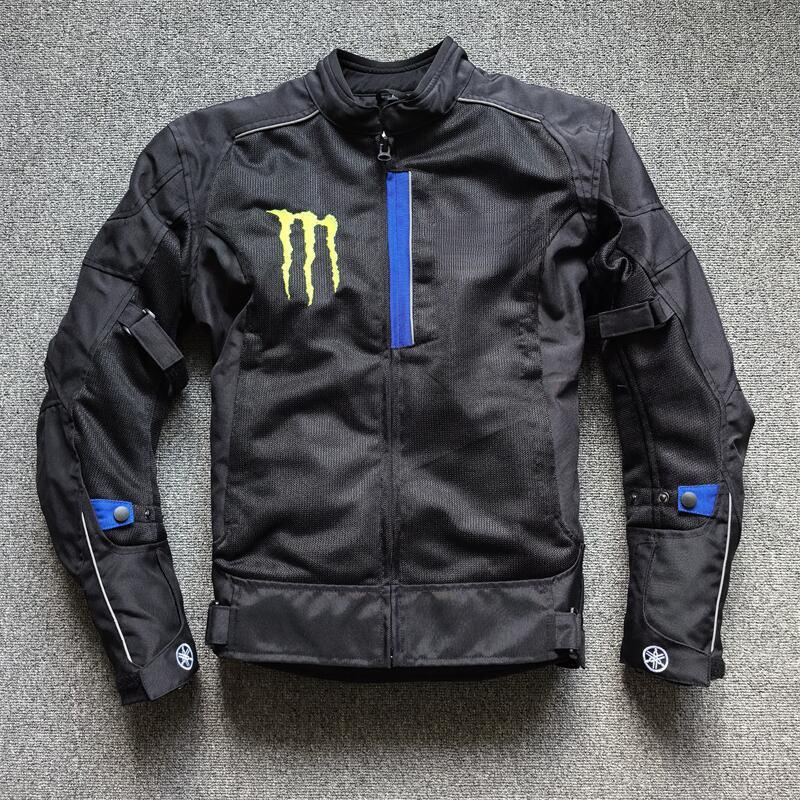 New Summer Motorcycle Off-Road Riding Suit Black Mesh Ventilated Breathable Motorcycle Rider Jacket Anti-Fall Black