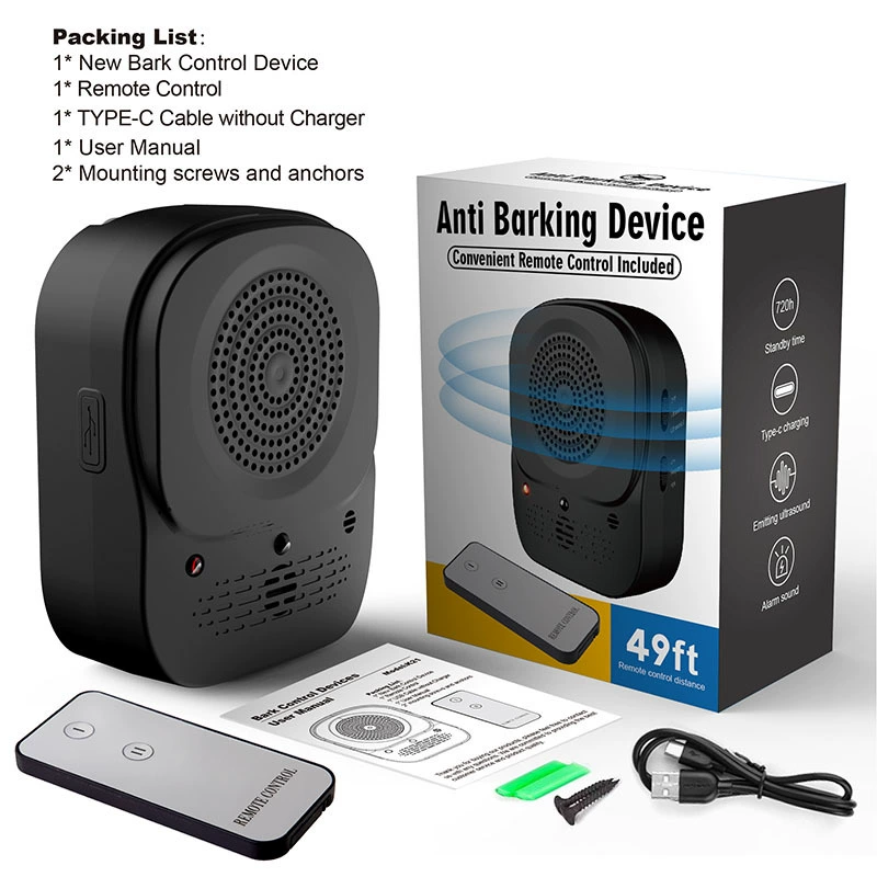[亚马逊新品超声波驱狗器止吠器充电止叫器遥控训驱狗神器宠物用品]