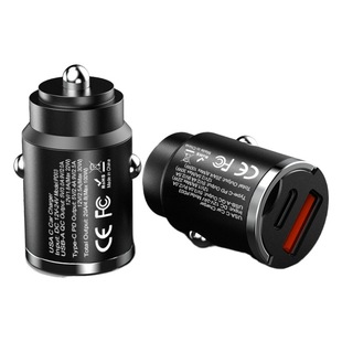 Car USB car charger super fast charger 30W car charger PD100W for Apple Android car cigarette lighter