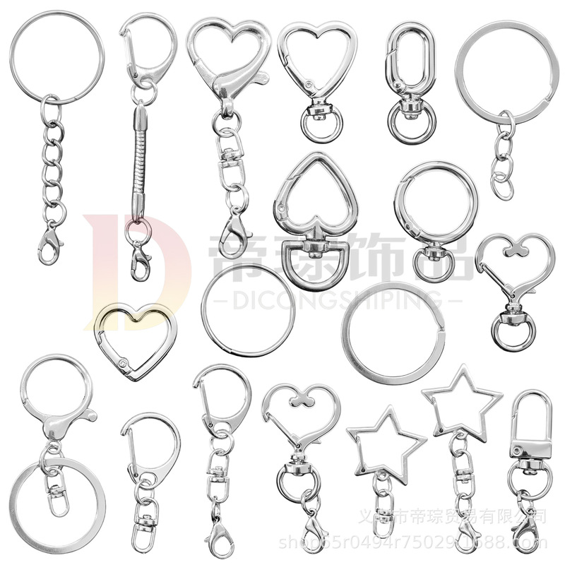 Amazon's Best-Selling Spring Buckle, Special-Shaped Buckle, DIY Jewelry Accessories, Bag Pendant, Keychain, Heart-Shaped Star Buckle, Round Shape