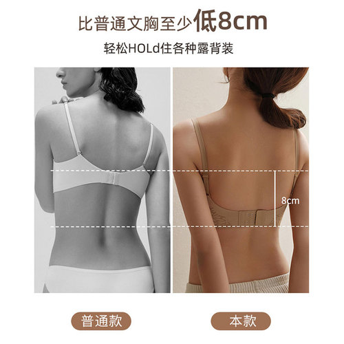 Cool, traceless, comfortable, wire-free underwear for women with small breasts, anti-sagging, anti-running cup thin bra