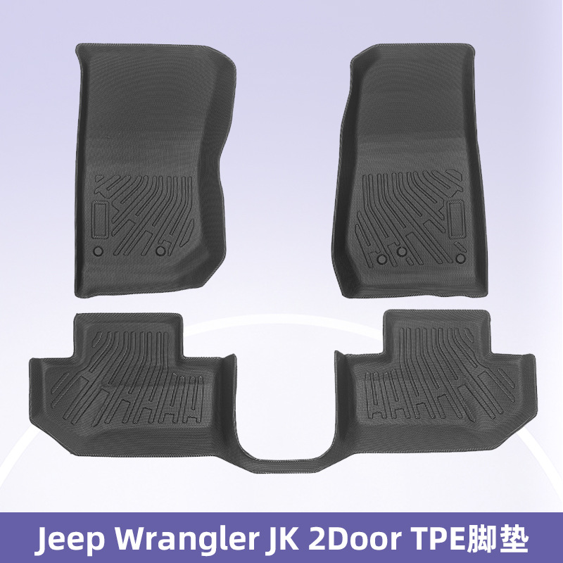 Aplicable a Jeep Wrangler jK 2Door2014 - 2017 almohadilla de pie TPE 3D para todo clima