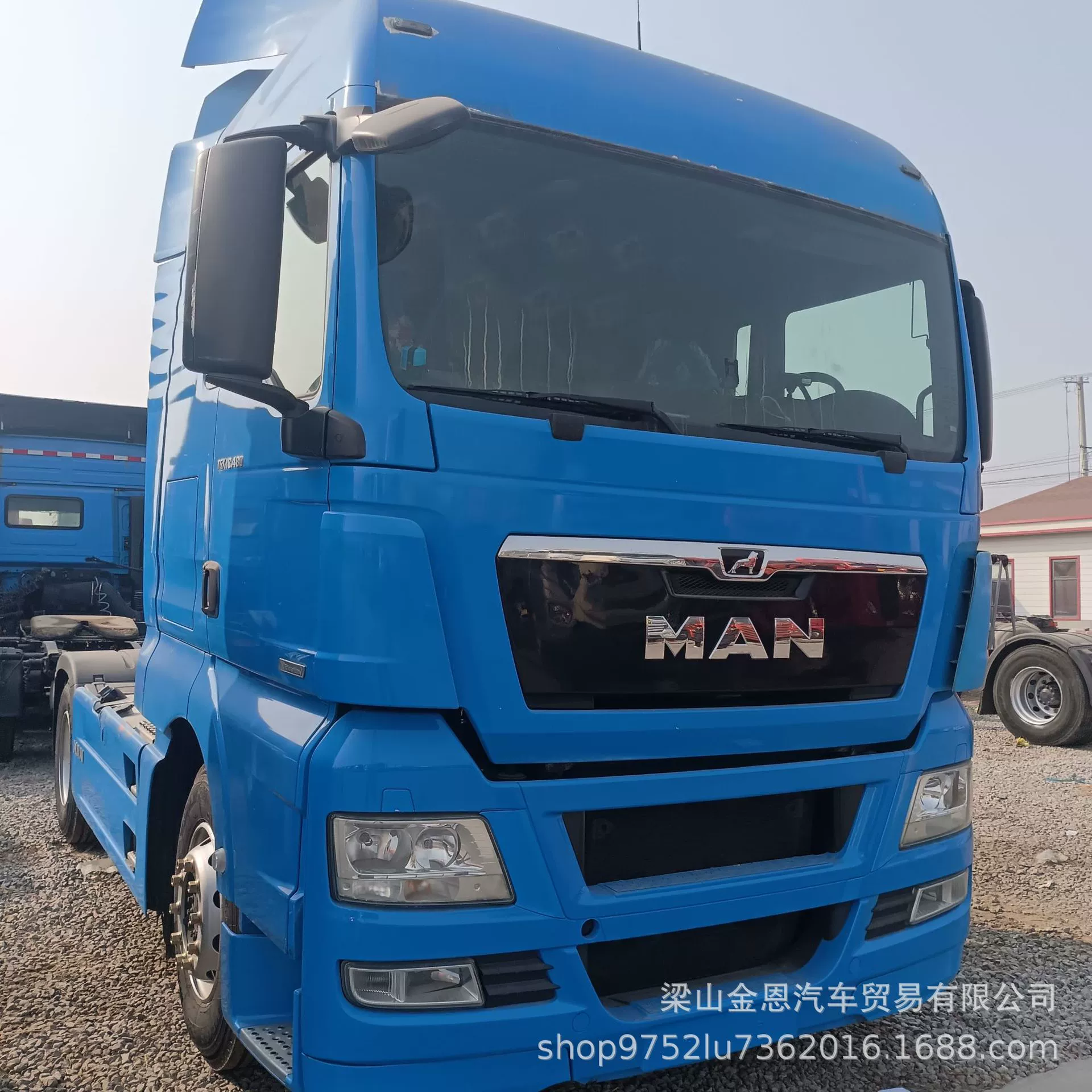 Экспортный бывший в употреблении восстановленный немецкий тягач MAN с высокой крышей, бензиновый, реальная мощность, несколько передач