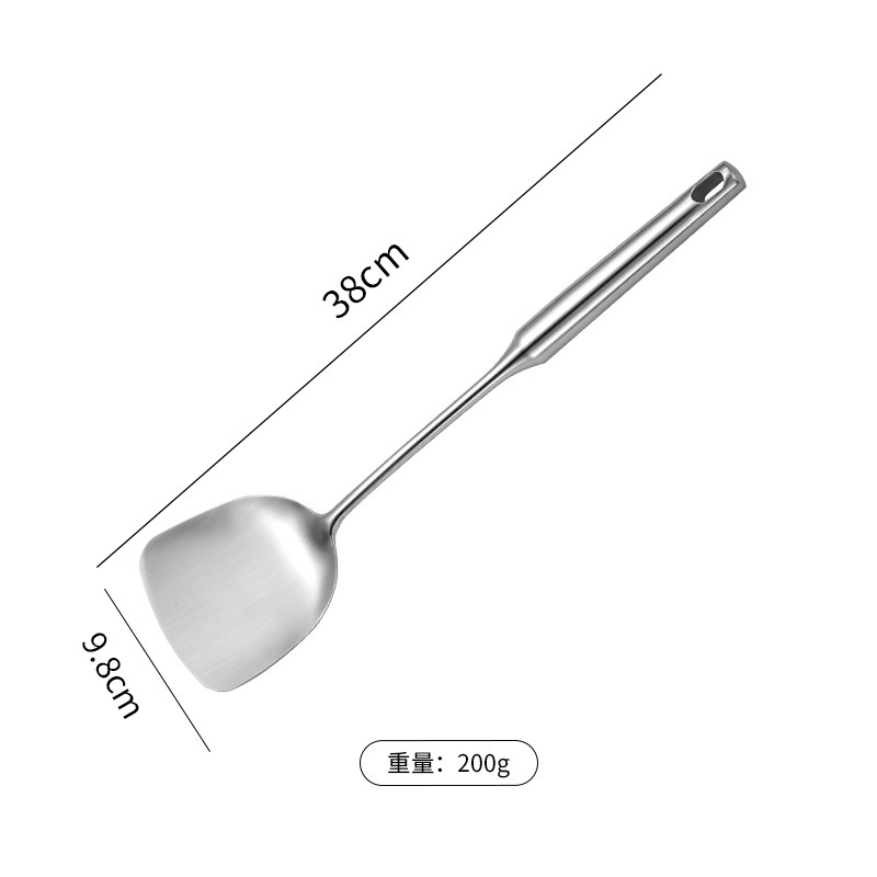 工場直販 304 ステンレス鋼スパチュラセット家庭用スープスプーンキッチン用品フライパンスパチュラ肥厚抗火傷調理スパチュラスプーン|undefined