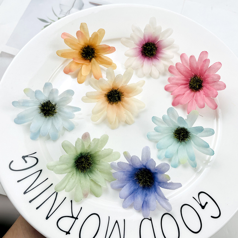 Simulación de tela de seda garra flores de crisantemo DIY ropa sombrero material de flores falsas bolsa de vestir decoración de la pared de la sala de bodas
