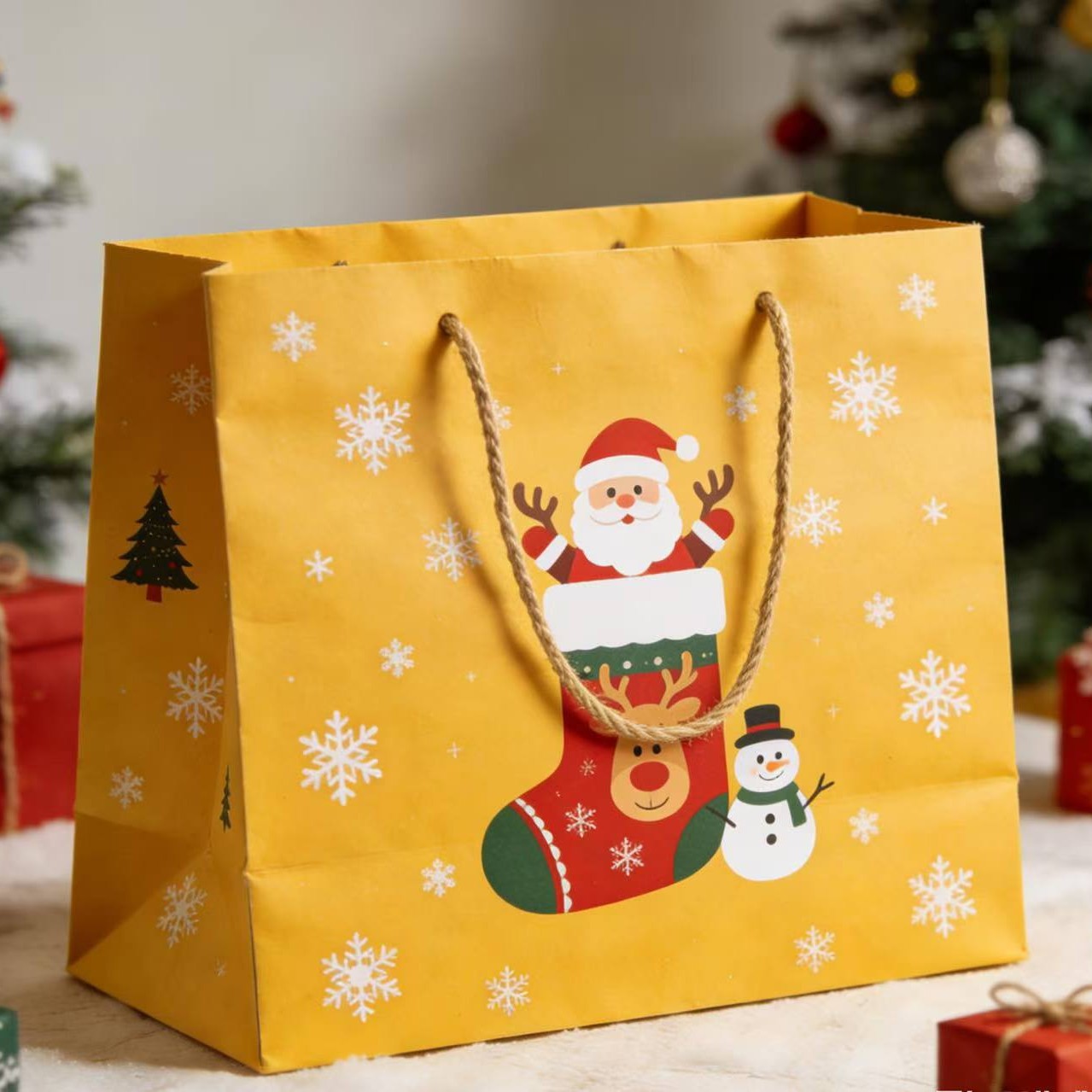 Bolsas de regalo impresas con toallas de papel, bolsas de regalo adecuadas para cumpleaños, bodas, bebés, Navidad y Regalos de Año Nuevo