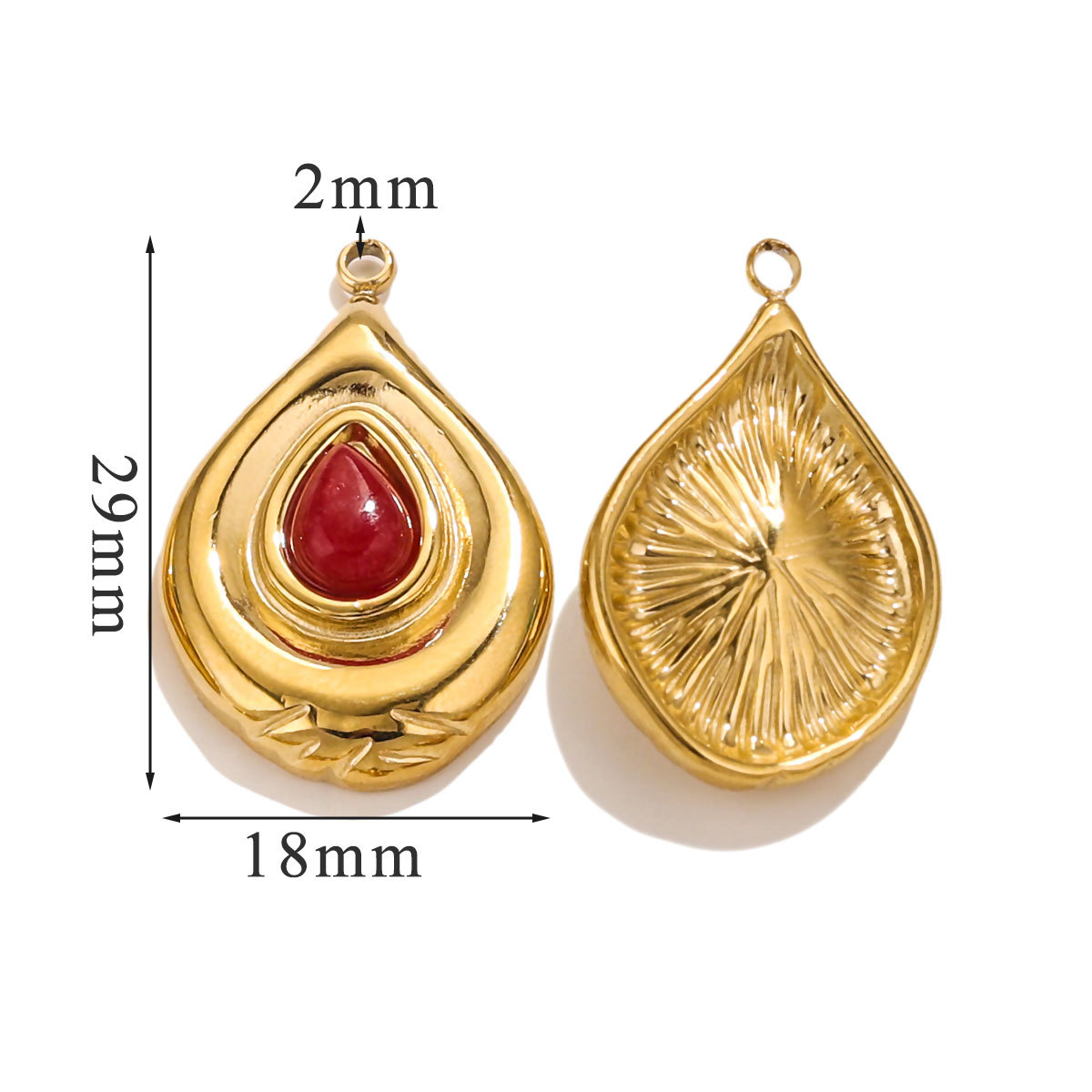 Acero inoxidable gota de agua Europa y América accesorios colgante de piedra natural DIY collar pendientes accesorios transfronterizos al por mayor