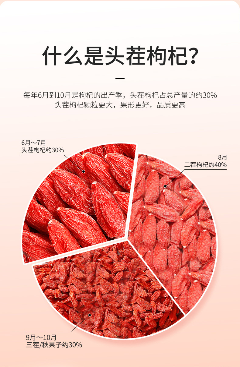 Premium First Harvest Goji Berries 250g Round Jar Ningxia Zhongning Dried Red Goji overview