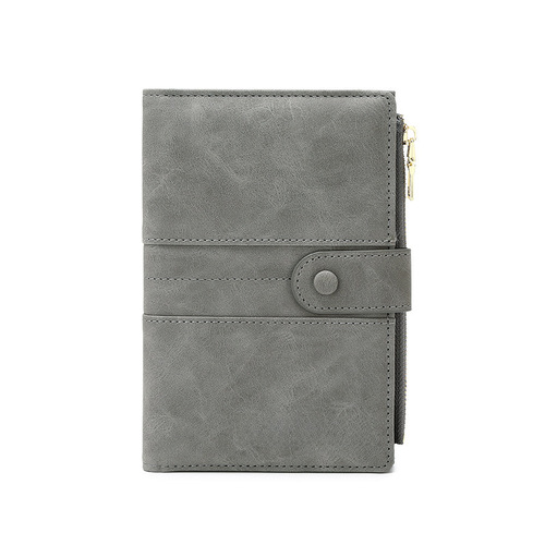 2024 Cross-border New Simple and Versatile Anti-skimming RFID Passport Holder with Multi-card Slot, Fashion Trendy Clasp Checkbook Holder