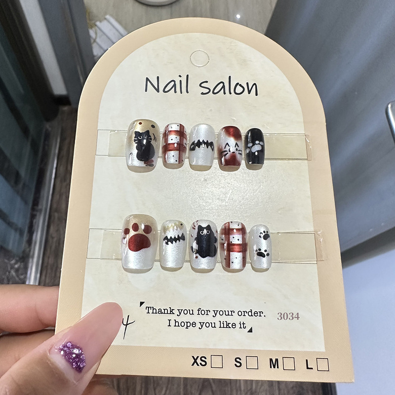 Wearable Nails Cat Eye Wearable Nails Nail Patches Pure Handmade Semi-Handmade Manicure Fake Nails 3034 Wearable Nails Cat Eye Wearable Nails Nail Patches Pure Handmade Semi-Handmade Manicure Fake Nails 3034
