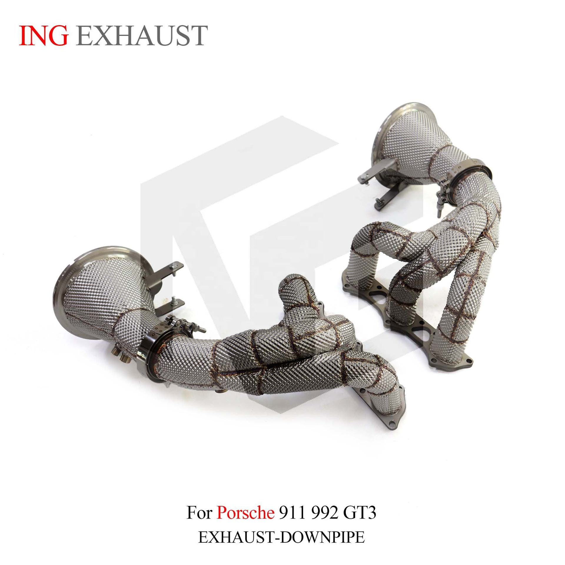 For Porsche 911 992 GT3, Stainless Steel Exhaust System Manifold with Heat Shield