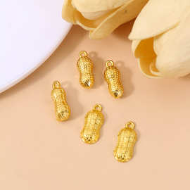 仿真花生古法沙金饰品配件精美好事花生diy送礼手链项链配饰材料