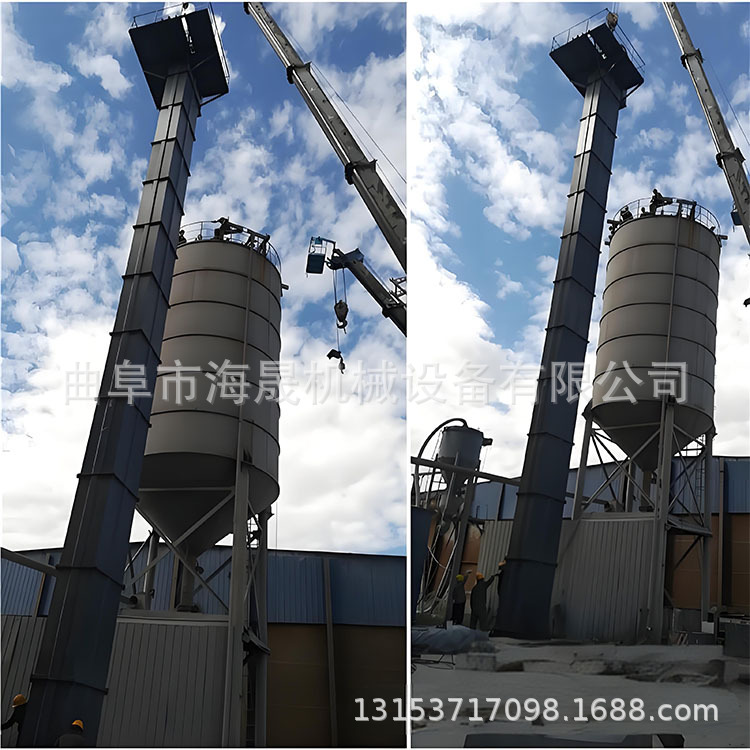 TH160环链提升机 海晟定做沙子水泥上料机 粉煤灰用斗式提升机