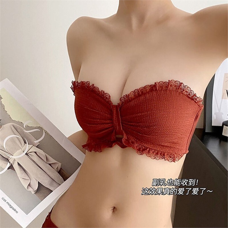 Bright Red Lingerie for Women, Suitable for the Year of the Dragon, Wedding Bride, Small Bust Push-Up Lace Bra and Panty Set, Sexy Bright Red Lingerie for Women, Suitable for the Year of the Dragon, Wedding Bride, Small Bust Push-Up Lace Bra and Panty Set, Sexy