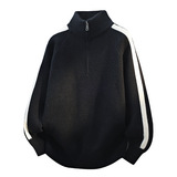 2026秋季青少年宽松圆领长袖针织衫运动风格透气厚款毛衣男装，男装针织衫/毛衣，星座614