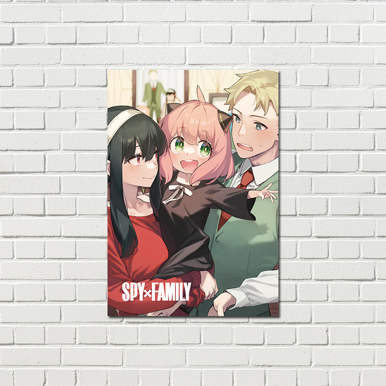 Spy x Family poster set of 8 high-definition copperplate paper, anime themed dormitory wall decals and decorative background