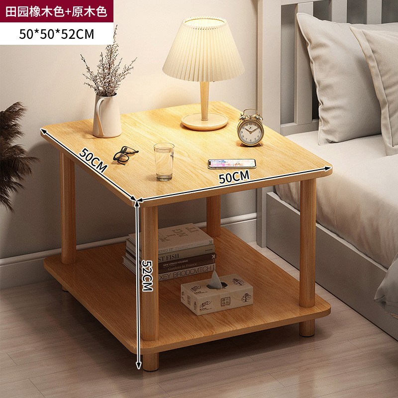 Mesa de cabecera para alquiler de habitaciones, mesa de té moderna y simple, mesa pequeña, dormitorio simple, pequeño estante de cabecera.