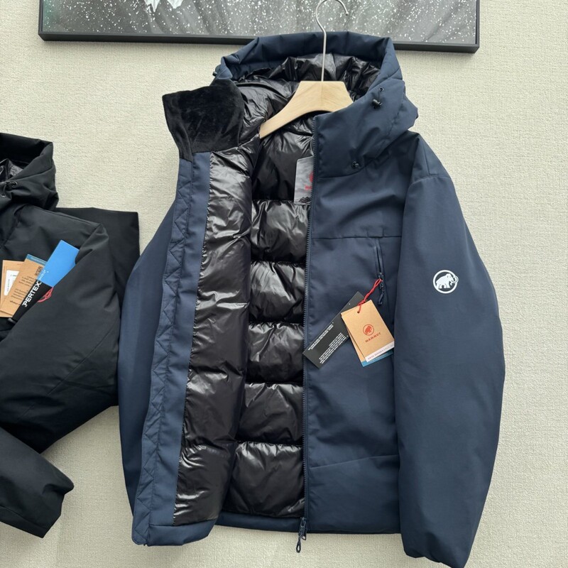 Mammoth Outdoor Red Label down Jacket Men's Windproof Waterproof Thickened Hooded Sports Jacket Mountaineering Goose down Jacket
