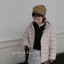 鸟家冬新款排骨羽绒服男童女童连帽百搭儿童装时尚保暖90白鸭绒潮