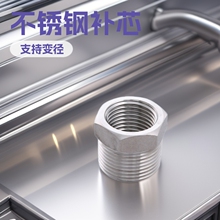 304不锈钢快装补心异径内外丝直接变径双螺纹接头