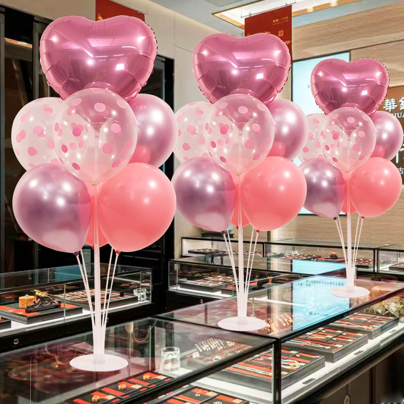520 Chinese Valentine's Day Table Floating Heart Balloon Decoration Birthday Party Wedding Shop Column Atmosphere Scene Layout