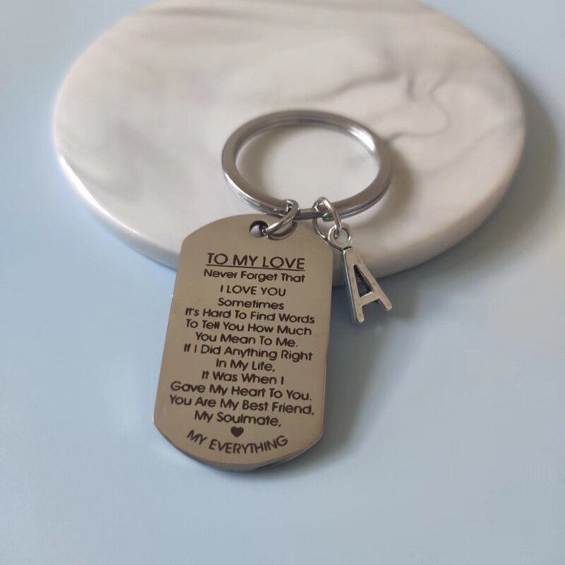 To My Love Gives Him My Love Keychain to Your Lover’S Thoughtful Keychain