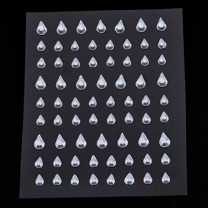 Tang traje antiguo disfraz maquillaje color diamante acrílico cara pegatinas de diamantes