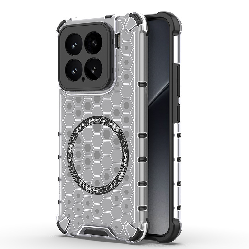 Suitable for Xiaomi 15Tpro Honeycomb Magnetic Phone Case, Xiaomi 15Pro Airbag, Xiaomi 14t Anti-Fall Protective Cover
