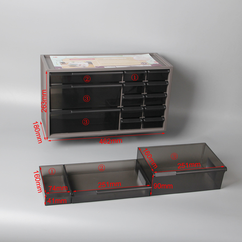 Brown 13 drawers brown