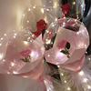 Love 2.14 Lighting and transparent wave Bobo Ball Father's Day Valentine's Day Gift Push Roses Balloon Push