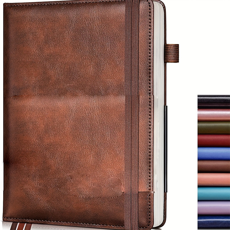 跨境皮面PU加厚笔记本 A5创意工作记事本大学生