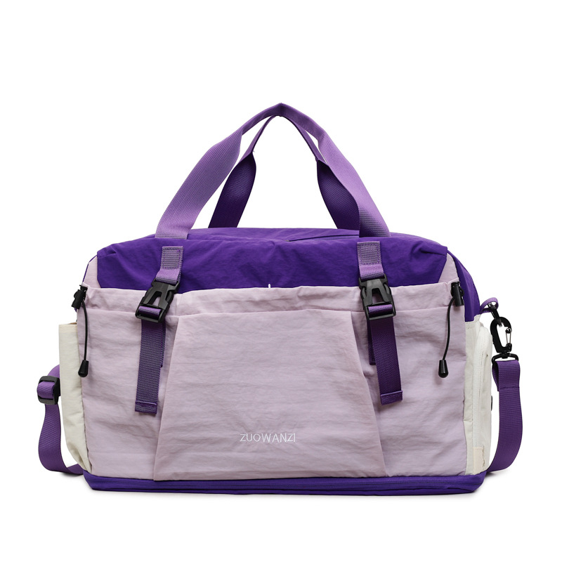 Nueva moda bolsas de viaje de color contraste de mujer bolsas de transporte de equipaje ligero bolsas de mano bolsas deportivas de gran capacidad