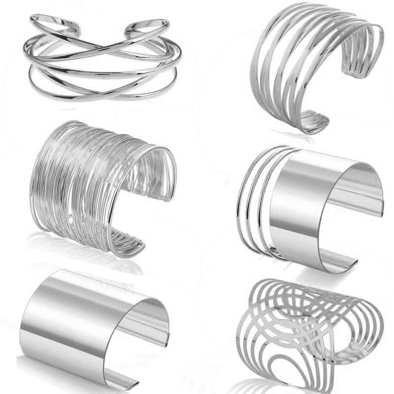 new open metal bracelet set hollow smooth multi-layer pattern jewelry wholesale