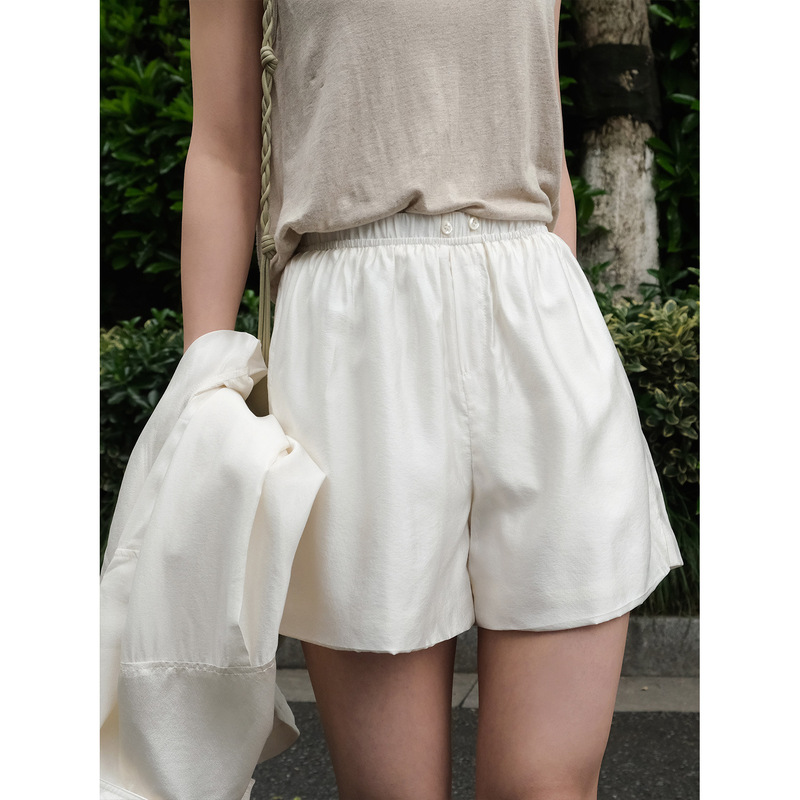 Summer New Korean Style Ins Simple Casual Shorts Lazy Elastic Loose Cool Comfortable Hot Pants for Women