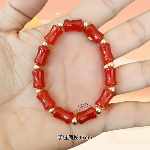 Red bamboo bracelet