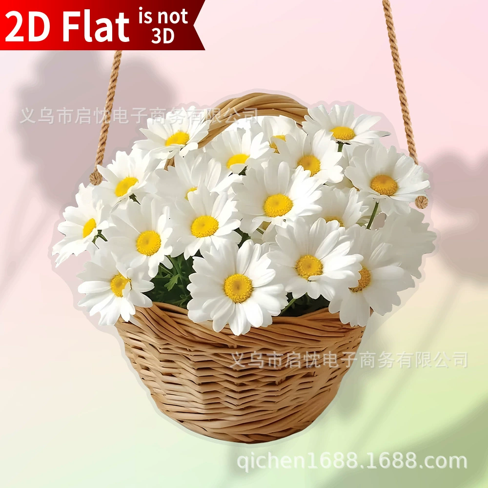 Трансграничные новые красочные гвоздики и цветы животных 2D плоские декоративные акриловые подвески