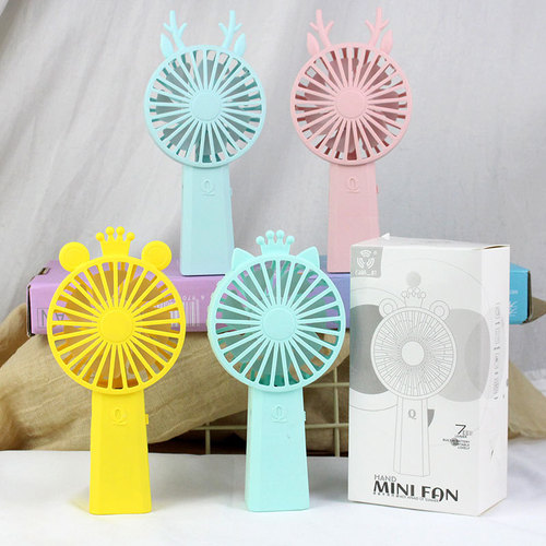 Mini small fan handheld wholesale Southeast Asian street stall fun automatic electric children's cartoon bubble blowing fan