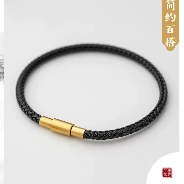 2.5mm Gold Beads Gold Braided Leather Rope Red Rope Wire Rope Bracelet Thin Waterproof Hand Rope String Perforated Non-Fading