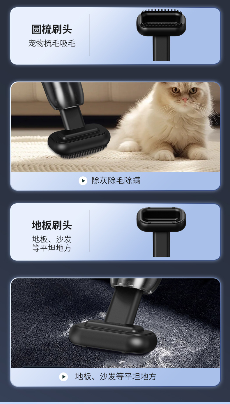 Popular Car Vacuum Cleaner, Handheld Wireless Vacuum Cleaner with Strong Suction Power, Dual-Purpose for Car and Home, Small Dust Blower