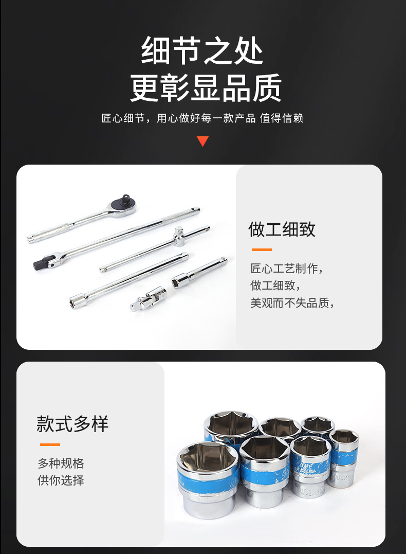 Cross-Border 24-Piece Auto Repair Tool Set, Car Mechanical Repair, Car Socket Wrench, Tool Box, Hardware Set