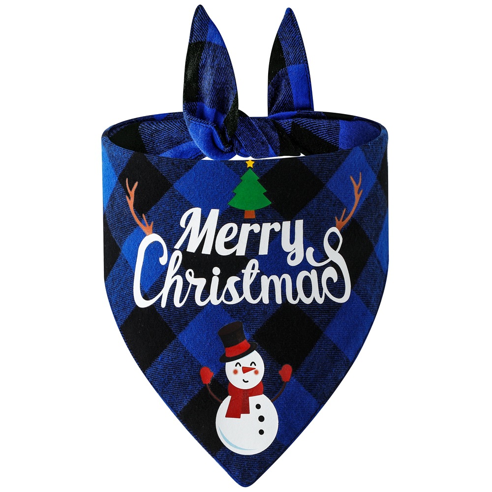 Tanpopo de algodón transfronterizo perro saliva Toalla de Navidad triángulo toalla mascota bufanda mascota ropa